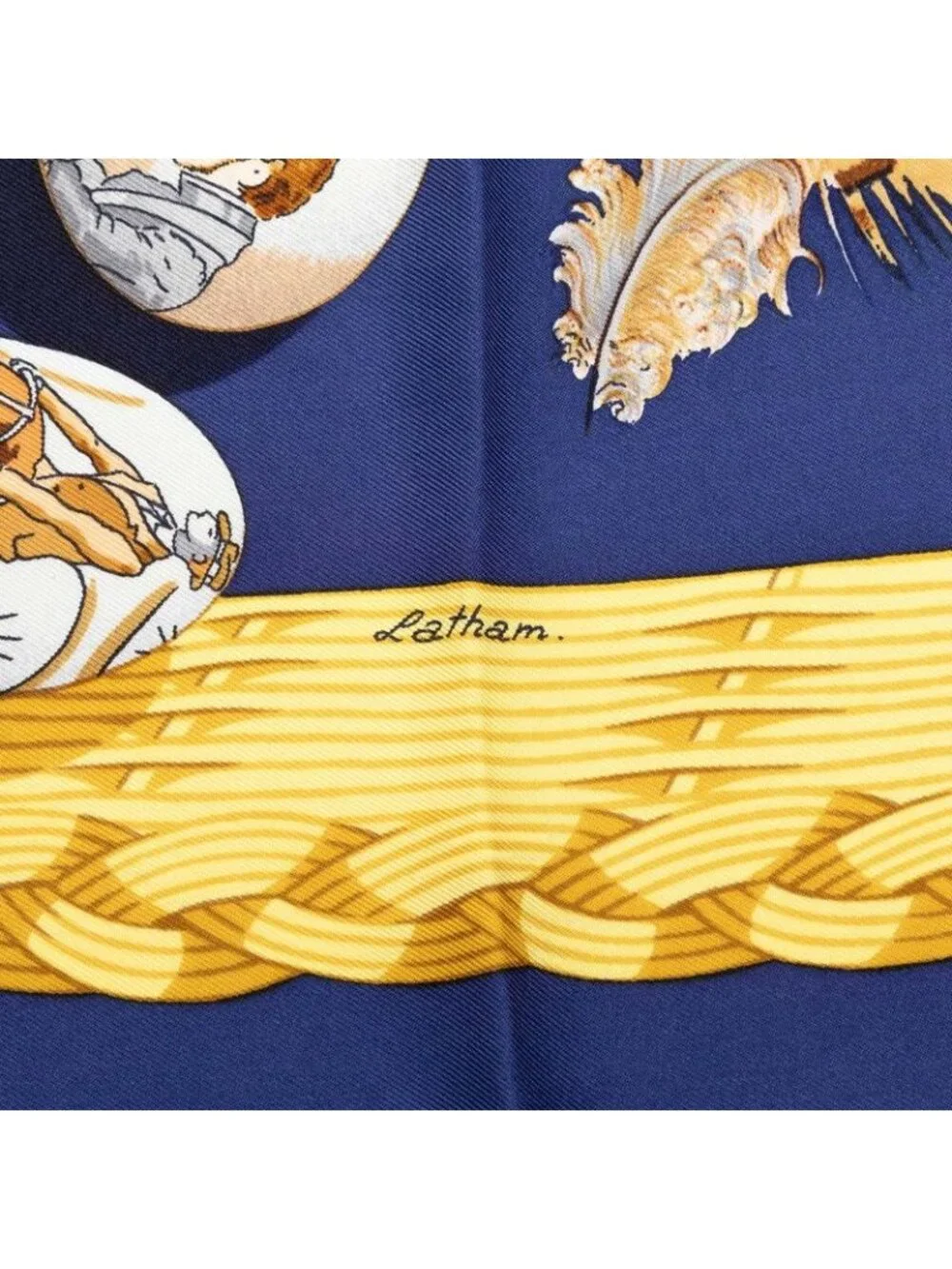Hermes Carre 90 Couvee D'hermes Egg Scarf Navy Multicolor Silk